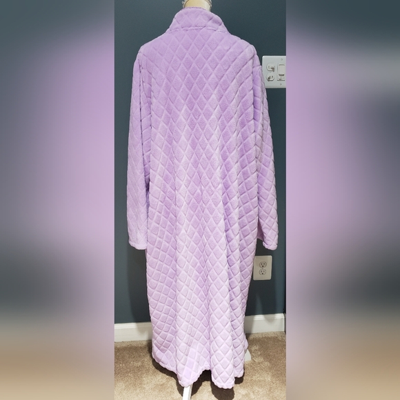 Celestial Dreams Women's High Collar Zip Front Robe with Pockets Sz 4X - Picture 5 of 10